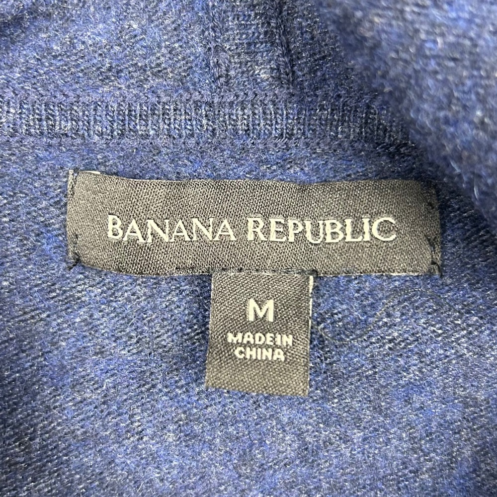 Banana Republic Tunic Hoodie Womens M Purple Blue Cashmere Merino Wool 390057-01 - Picture 3 of 11